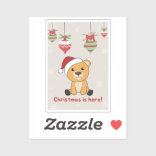 Farbenfrohe Bären Frohe Weihnachts Winter Tiere Bä Aufkleber