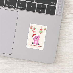 Farbenfrohe Bären Frohe Weihnachts Winter Tiere Bä Aufkleber