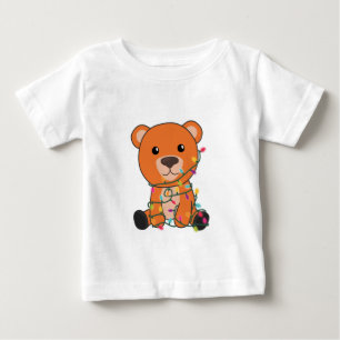 Farbenfrohe Bären Frohe Weihnachts Winter Tiere Bä Baby T-shirt
