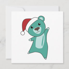 Farbenfrohe Bären Frohe Weihnachts Winter Tiere Bä Einladung