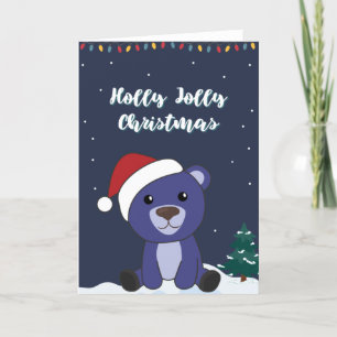 Farbenfrohe Bären Frohe Weihnachts Winter Tiere Bä Feiertagskarte