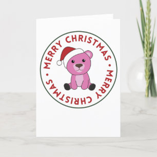 Farbenfrohe Bären Frohe Weihnachts Winter Tiere Bä Feiertagskarte