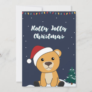 Farbenfrohe Bären Frohe Weihnachts Winter Tiere Bä Feiertagskarte
