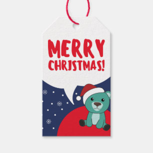 Farbenfrohe Bären Frohe Weihnachts Winter Tiere Bä Geschenkanhänger
