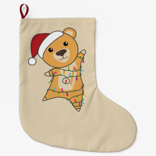 Farbenfrohe Bären Frohe Weihnachts Winter Tiere Bä Großer Weihnachtsstrumpf