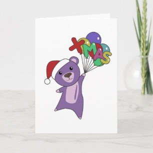 Farbenfrohe Bären Frohe Weihnachts Winter Tiere Bä Karte