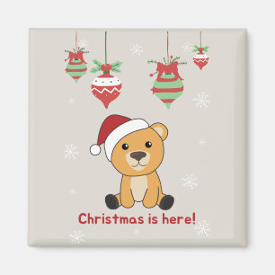 Farbenfrohe Bären Frohe Weihnachts Winter Tiere Bä Magnet