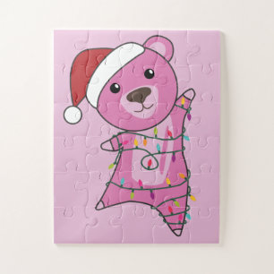 Farbenfrohe Bären Frohe Weihnachts Winter Tiere Bä Puzzle