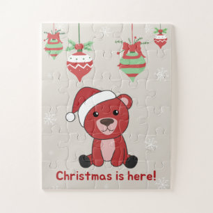 Farbenfrohe Bären Frohe Weihnachts Winter Tiere Bä Puzzle