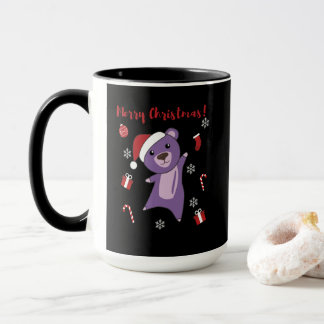 Farbenfrohe Bären Frohe Weihnachts Winter Tiere Bä Tasse