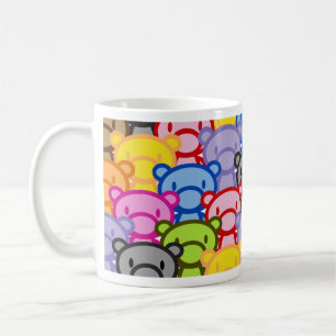 Farbenfrohe Bären-Menge. Behalt eine Entfernung ! Kaffeetasse