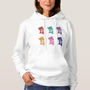 Farbenfrohe Bärenbarbe Teddy Bar Teddy Hoodie