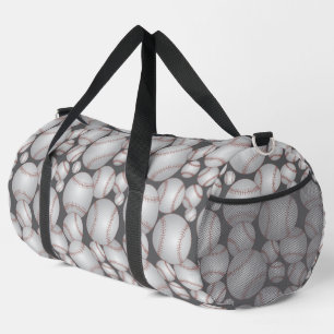 Farbenfrohe Baseballs Muster Grau Duffle Bag