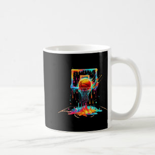 Farbenfrohe Basketball-Drilling Color Splash Hoop  Kaffeetasse