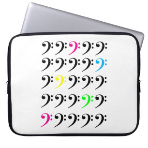Farbenfrohe Bass Clef Electronics Tasche