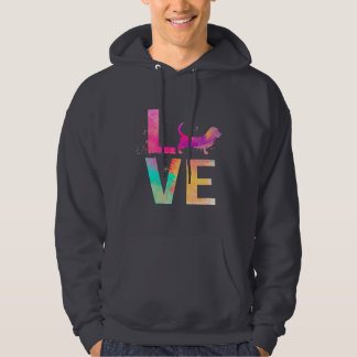 farbenfrohe Basset-Hound-Hundemutter Hoodie