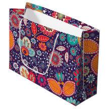 Farbenfrohe Batik-Illustration Natur Blumenmuster