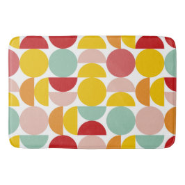 Farbenfrohe Bauhaus Retro Geometrie Badematte
