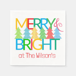Farbenfrohe Bäume Holiday Napkins Serviette