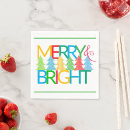 Farbenfrohe Bäume Holiday Napkins Serviette