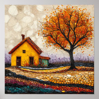 Farbenfrohe Baumlandschaft