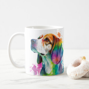 Farbenfrohe Beagle Dose Kaffee Tasse, Cup Kaffeetasse