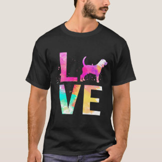 Farbenfrohe Beagle Hunde Mama gibt Beagle T-Shirt