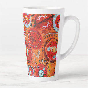 Farbenfrohe Beginnende Latte-Tasse Milchtasse