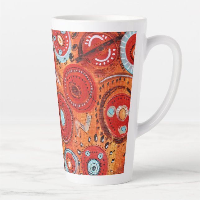 Farbenfrohe Beginnende Latte-Tasse Milchtasse (Rechts)