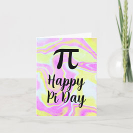 Farbenfrohe Begrüßung am Pi Day Karte