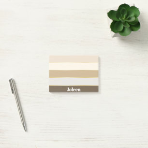 Farbenfrohe Beige Gold Personalisierte Farbstreife Post-it Klebezettel