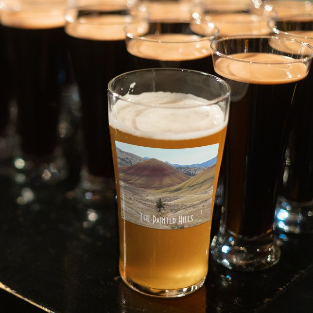 Farbenfrohe bemalte Hügel Foto Glas (In Situ)