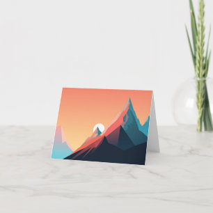 Farbenfrohe Berglandschaft Dankeskarte