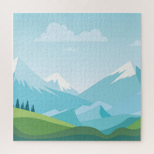 Farbenfrohe Berglandschaft Puzzle