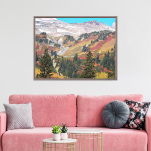 Farbenfrohe Bergwelt Leinwanddruck