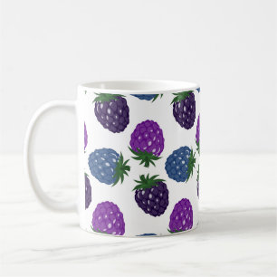 Farbenfrohe Berries: mehrfarbiges, nahtloses Muste Kaffeetasse