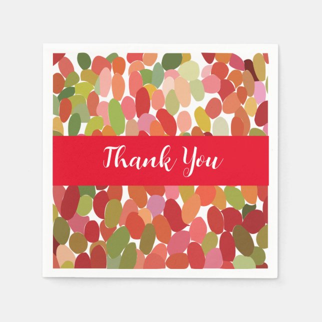 Farbenfrohe Berries Obst Personalisiertes Party Serviette (Vorderseite)