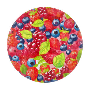 Farbenfrohe Berry Pattern Schneidebrett