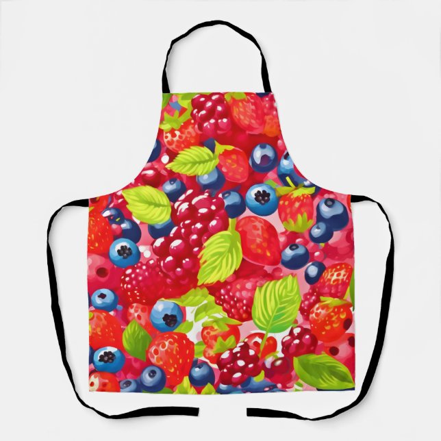 Farbenfrohe Berry Pattern Schürze (Vorderseite)