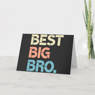 Farbenfrohe Best Big Bro Phantastisch Big Brother Karte