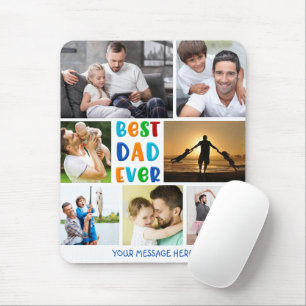 Farbenfrohe BEST VATER EVENT FotoCollage Personali Mousepad