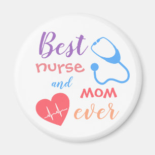 Farbenfrohe beste Krankenschwester und Mama je Mag Magnet