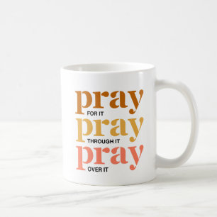 Farbenfrohe Beten, ermutigend, inspirierend Kaffeetasse