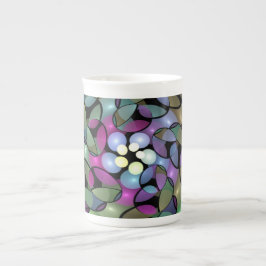 Farbenfrohe Bewegungen Abstrakt auffällig Fraktal  Prozellantasse