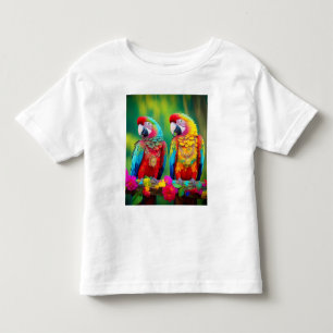 Farbenfrohe Biervögel auf dem Zweig-67859 Kleinkind T-shirt