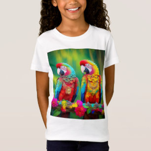 Farbenfrohe Biervögel auf dem Zweig-67859 T-Shirt