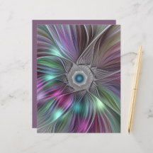 Farbenfrohe Big Blume Abstrakte Trippy Fraktal Art