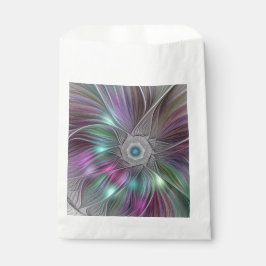 Farbenfrohe Big Blume Abstrakte Trippy Fraktal Art Geschenktütchen