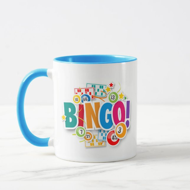 Farbenfrohe Bingo-Tasse Tasse (Links)