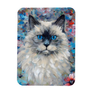 Farbenfrohe Birman Cat Magnet